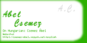 abel csemez business card