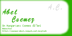 abel csemez business card